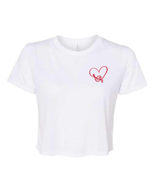 "Heart" Ladies Cropped Tee
